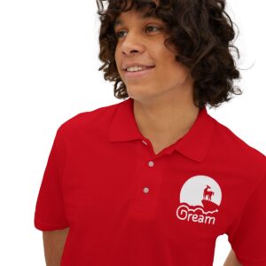Let Your Dreams Come True Men's Piqué Polo - Image 30