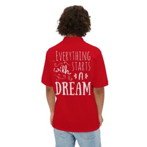 Everything Starts With A Dream Men's Piqué Polo - Image 26