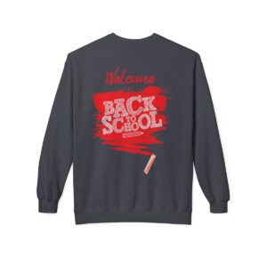 Welcome Back to School Red Unisex Midweight Soft Style Fleece Crewneck Sweatshirt - Image 51