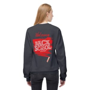 Welcome Back to School Red Unisex Midweight Soft Style Fleece Crewneck Sweatshirt - Image 52