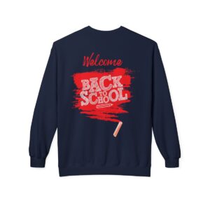 Welcome Back to School Red Unisex Midweight Soft Style Fleece Crewneck Sweatshirt - Image 69