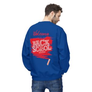 Welcome Back to School Red Unisex Midweight Soft Style Fleece Crewneck Sweatshirt - Image 66