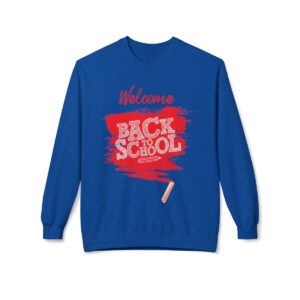 Welcome Back to School Red Unisex Midweight Soft Style Fleece Crewneck Sweatshirt - Image 62