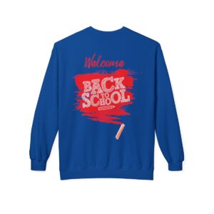 Welcome Back to School Red Unisex Midweight Soft Style Fleece Crewneck Sweatshirt - Image 63