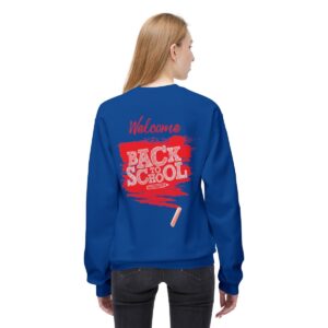 Welcome Back to School Red Unisex Midweight Soft Style Fleece Crewneck Sweatshirt - Image 64