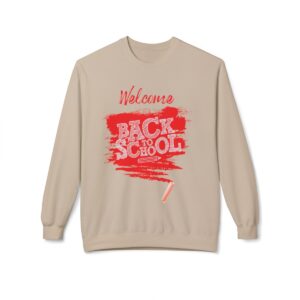 Welcome Back to School Red Unisex Midweight Soft Style Fleece Crewneck Sweatshirt - Image 26