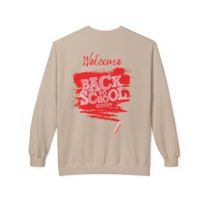 Welcome Back to School Red Unisex Midweight Soft Style Fleece Crewneck Sweatshirt - Image 27