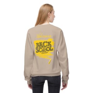Welcome Back to School Yellow Unisex Midweight Soft Style Fleece Crewneck Sweatshirt - Image 23