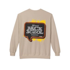 Welcome Back to School on Wooden Unisex Midweight Soft Style Fleece Crewneck Sweatshirt - Image 27