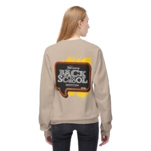 Welcome Back to School on Wooden Unisex Midweight Soft Style Fleece Crewneck Sweatshirt - Image 29