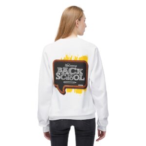 Welcome Back to School on Wooden Unisex Midweight Soft Style Fleece Crewneck Sweatshirt - Image 11