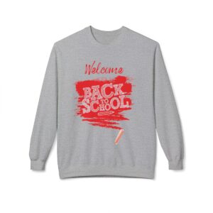 Welcome Back to School Red Unisex Midweight Soft Style Fleece Crewneck Sweatshirt - Image 32