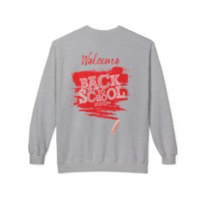Welcome Back to School Red Unisex Midweight Soft Style Fleece Crewneck Sweatshirt - Image 33
