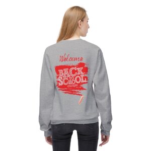Welcome Back to School Red Unisex Midweight Soft Style Fleece Crewneck Sweatshirt - Image 34