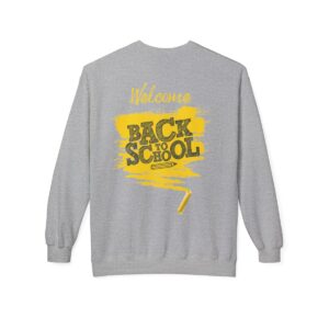 Welcome Back to School Yellow Unisex Midweight Soft Style Fleece Crewneck Sweatshirt - Image 27