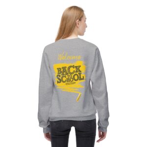 Welcome Back to School Yellow Unisex Midweight Soft Style Fleece Crewneck Sweatshirt - Image 29