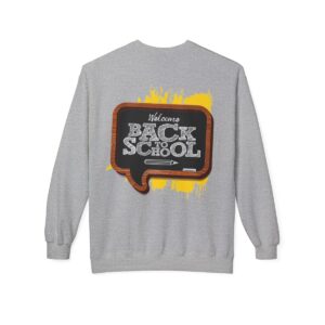 Welcome Back to School on Wooden Unisex Midweight Soft Style Fleece Crewneck Sweatshirt - Image 33