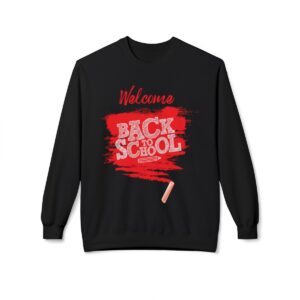 Welcome Back to School Red Unisex Midweight Soft Style Fleece Crewneck Sweatshirt - Image 20