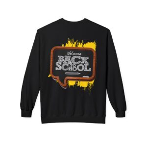 Welcome Back to School on Wooden Unisex Midweight Soft Style Fleece Crewneck Sweatshirt - Image 21