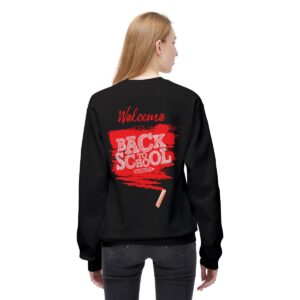 Welcome Back to School Red Unisex Midweight Soft Style Fleece Crewneck Sweatshirt - Image 22