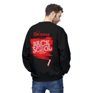 Welcome Back to School Red Unisex Midweight Soft Style Fleece Crewneck Sweatshirt - Image 24