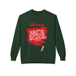 Welcome Back to School Red Unisex Midweight Soft Style Fleece Crewneck Sweatshirt - Image 44