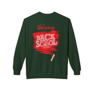 Welcome Back to School Red Unisex Midweight Soft Style Fleece Crewneck Sweatshirt - Image 45