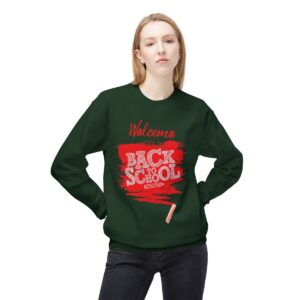 Welcome Back to School Red Unisex Midweight Soft Style Fleece Crewneck Sweatshirt - Image 43