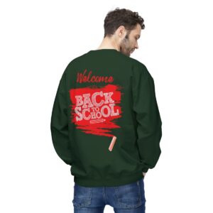 Welcome Back to School Red Unisex Midweight Soft Style Fleece Crewneck Sweatshirt - Image 48