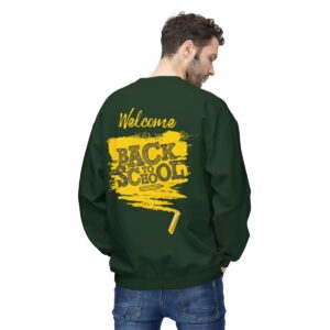 Welcome Back to School Yellow Unisex Midweight Soft Style Fleece Crewneck Sweatshirt - Image 37