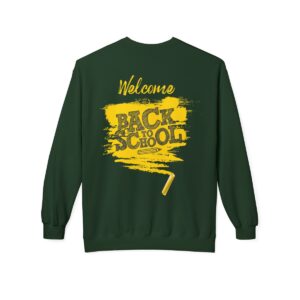 Welcome Back to School Yellow Unisex Midweight Soft Style Fleece Crewneck Sweatshirt - Image 39