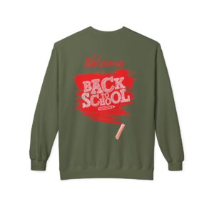 Welcome Back to School Red Unisex Midweight Soft Style Fleece Crewneck Sweatshirt - Image 39