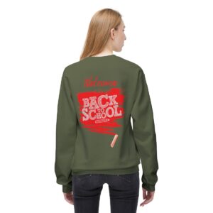 Welcome Back to School Red Unisex Midweight Soft Style Fleece Crewneck Sweatshirt - Image 40