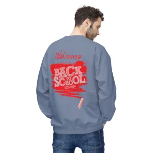 Welcome Back to School Red Unisex Midweight Soft Style Fleece Crewneck Sweatshirt - Image 60