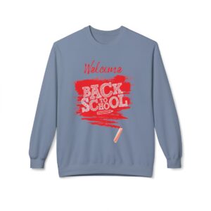Welcome Back to School Red Unisex Midweight Soft Style Fleece Crewneck Sweatshirt - Image 56