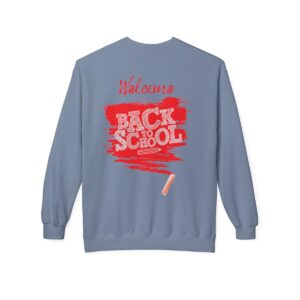 Welcome Back to School Red Unisex Midweight Soft Style Fleece Crewneck Sweatshirt - Image 57