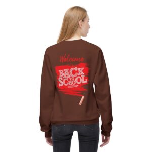 Welcome Back to School Red Unisex Midweight Soft Style Fleece Crewneck Sweatshirt - Image 16
