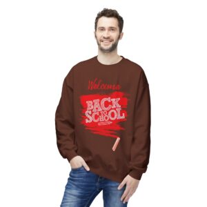 Welcome Back to School Red Unisex Midweight Soft Style Fleece Crewneck Sweatshirt - Image 17