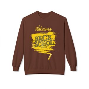 Welcome Back to School Yellow Unisex Midweight Soft Style Fleece Crewneck Sweatshirt - Image 14