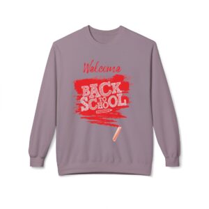 Welcome Back to School Red Unisex Midweight Soft Style Fleece Crewneck Sweatshirt - Image 74