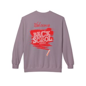 Welcome Back to School Red Unisex Midweight Soft Style Fleece Crewneck Sweatshirt - Image 75