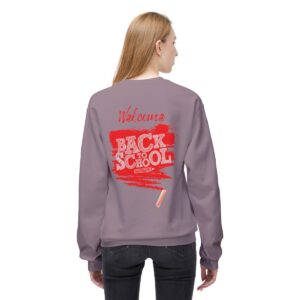 Welcome Back to School Red Unisex Midweight Soft Style Fleece Crewneck Sweatshirt - Image 76