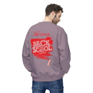 Welcome Back to School Red Unisex Midweight Soft Style Fleece Crewneck Sweatshirt - Image 78