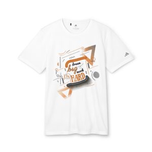Dream Big and Work Hard adidas® Unisex Sport T-shirt (Personalized) - Image 2