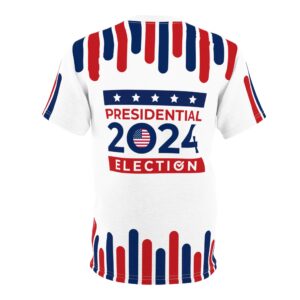 Presidential 2024 Election Stripes T-Shirt - Cut & Sew Tee (AOP) - Image 3