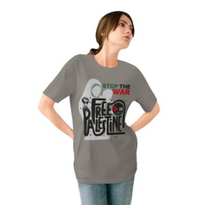 Stop The War, Free Palestine - Unisex Organic Staple T-Shirt (Eco-friendly) - Image 20