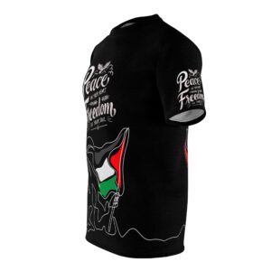 Peace in Your Heart and Freedom in Your Soul - Unisex Cut & Sew Tee (AOP) - Image 4