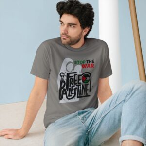 Stop The War, Free Palestine - Unisex Organic Staple T-Shirt (Eco-friendly) - Image 17
