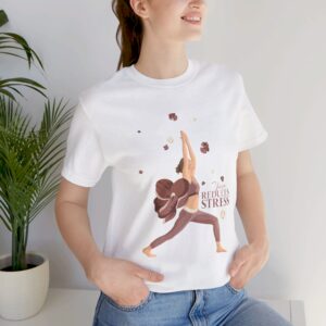 Yoga Reduces Stress - Unisex Jersey Short Sleeve Tee - Image 53