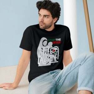 Stop The War, Free Palestine - Unisex Organic Staple T-Shirt (Eco-friendly) - Image 9